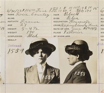 (CRIME) A Canadian mugshot album entitled Foreign Photographs containing approximately 1,470 photographs compiled by the Victoria Polic